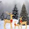 Twisted Champagne Rattan Reindeer Family for Indoor and Outdoor Holiday Use 63" + 52" + 37"